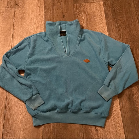 Hobie Other - Vintage Hobie Surf Pullover Blue Fleece Knit 1/4 Zipper Sports Sweater Large